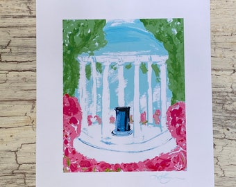 UNC Chapel Hill Old Well Art Print 8x10