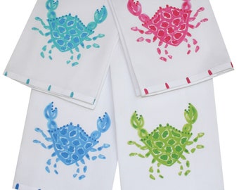 Colorful Crab Beach Tea Kitchen Towel