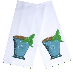 Kentucky Derby Mint Julep Kitchen Tea Towel