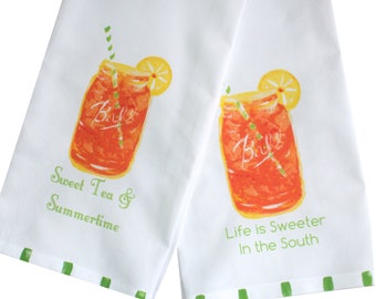 Life is Sweeter in the South Mason Jar Tea Towel