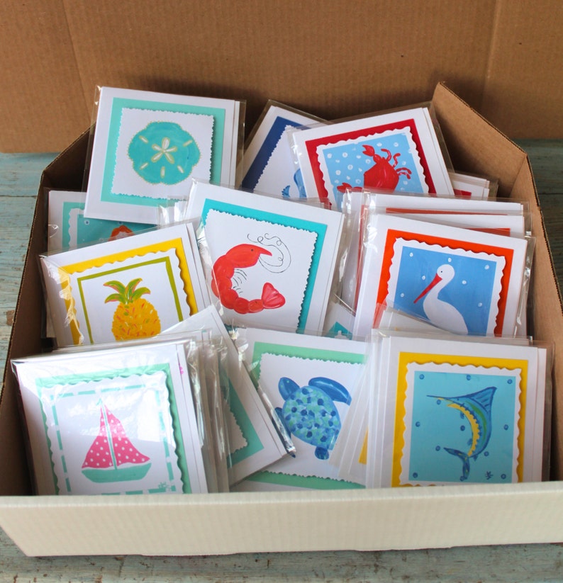 Tropical Beach Note Cards
