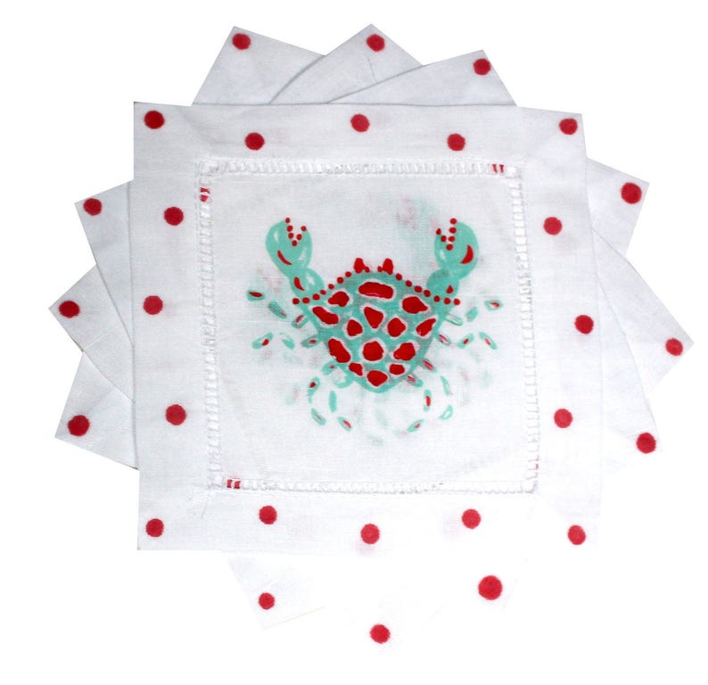 Lemondaisy Design Crab Cocktail Napkins
