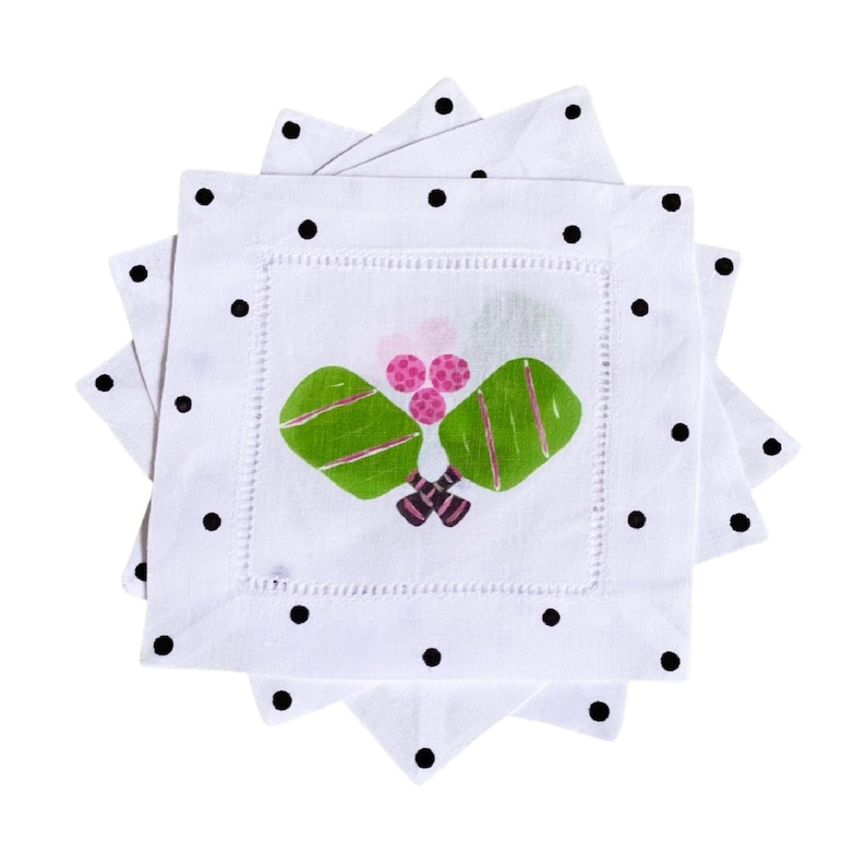 Lemondaisy Design Pickleball Cocktail Napkins - Thumbnail 3