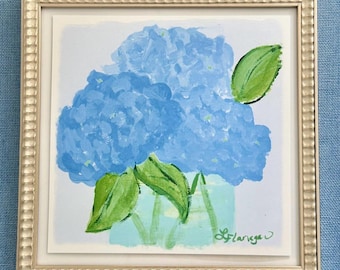 Hydrangea Art Print 8x8