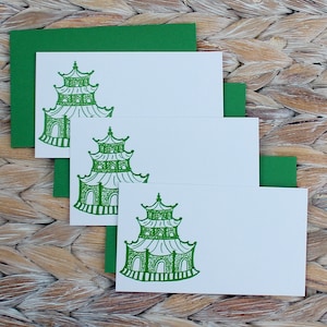 Kerstmis Groene Pagode Gift Enclosure Cards Holiday Card Geld Houder Gift Tag Holiday Card