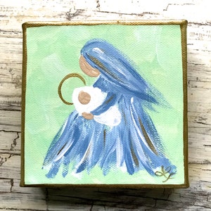 Madonna and Child Original Mini Christmas Art