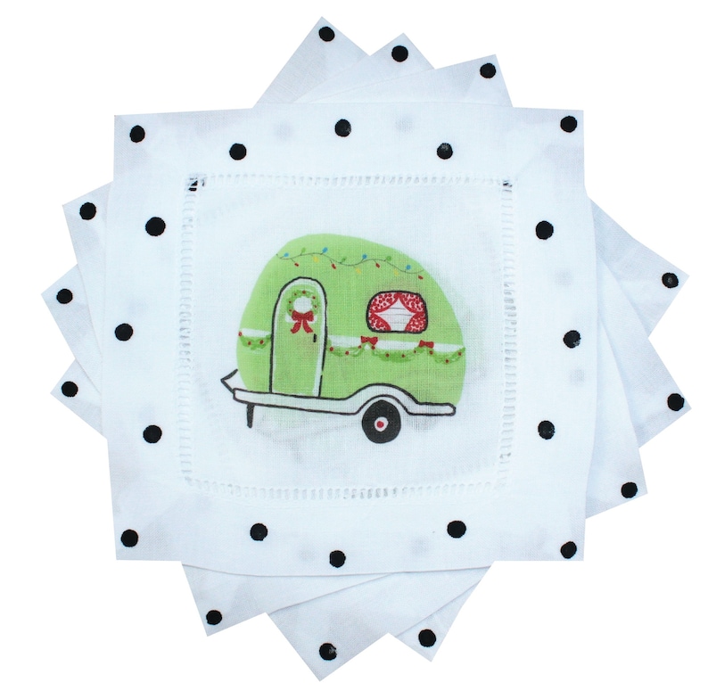 Lemondaisy Design Camper Cocktail Napkins - Thumbnail 3