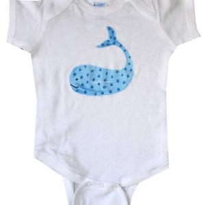 Little Blue Whale Beach Baby Cotton Creeper