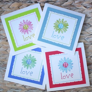 Hand Cut Tennis Note Card Set