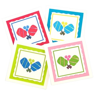 Jeu de cartes de correspondance découpées à la main au pickleball
