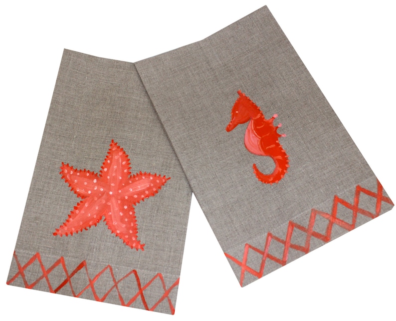 Lemondaisy Design Linen Guest Towels