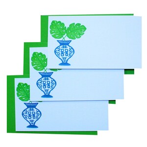 Ensemble de cartes-cadeaux Chinoiserie Monstera Leaf