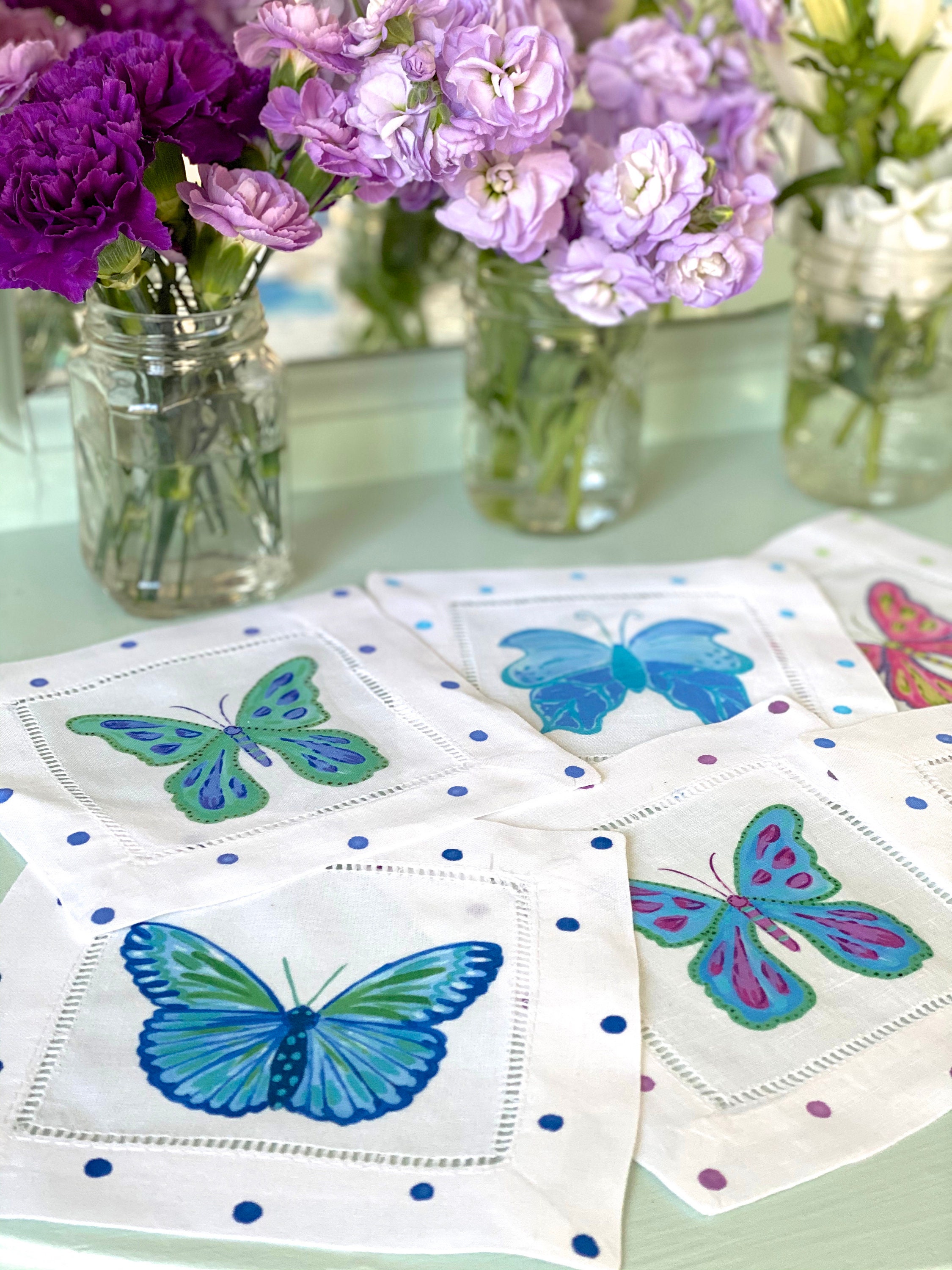 Maren Mauve Butterfly Linen Top