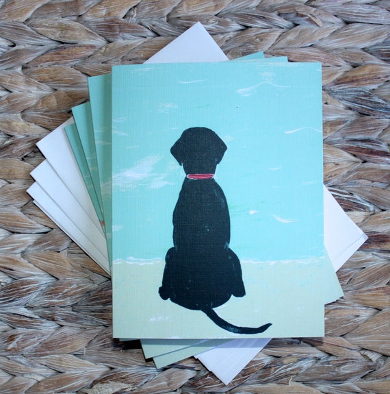 Lab Silhouette Note Card Lab Silhouette Note Card