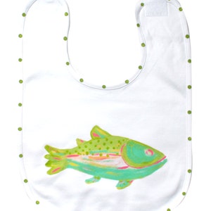 Rainbow Trout Fish Baby Bib ...may be personalized