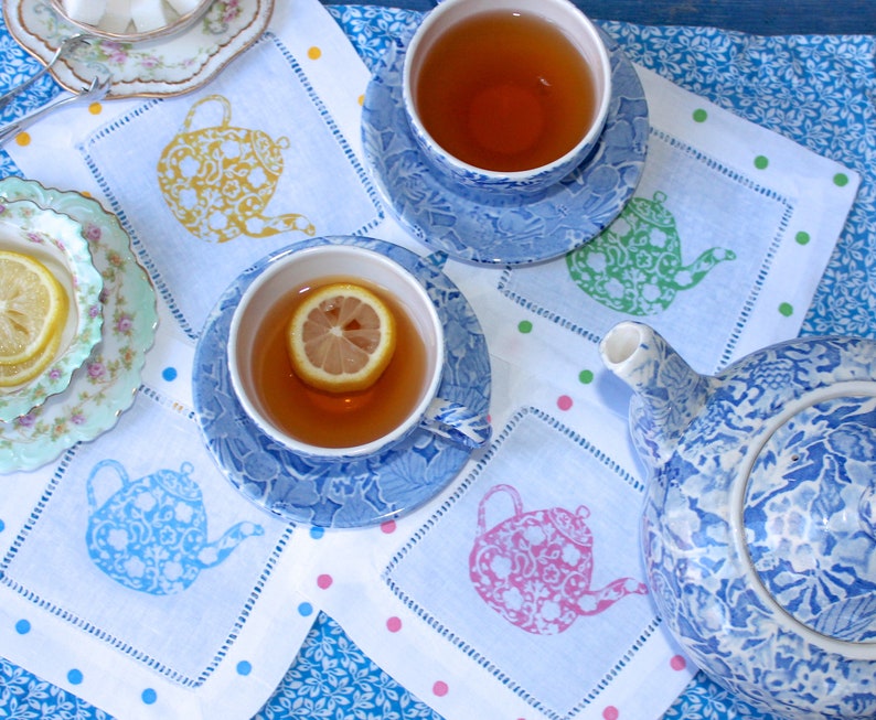 Lemondaisy Design Chinoiserie Teapot Cocktail Napkins