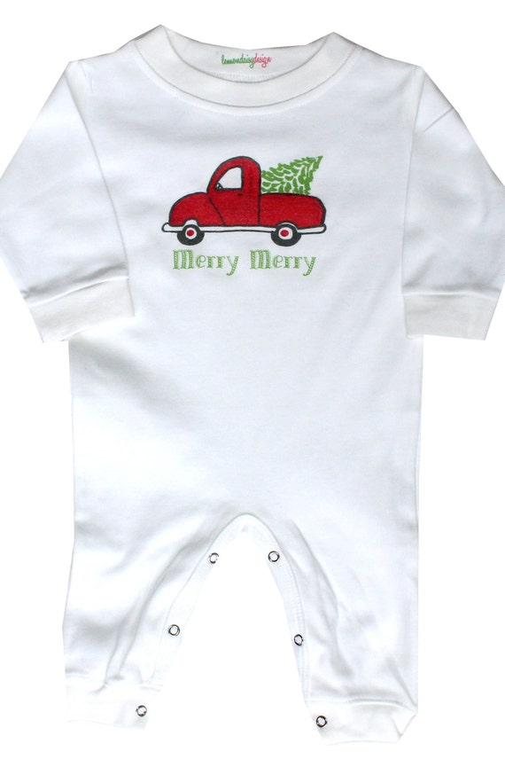 Personalized Long Sleeve Baby Vests Bodysuits Merry Christmas Unisex White Gift