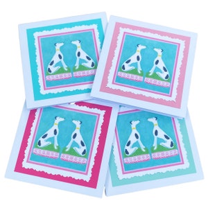 Cartes de notes vierges fantaisistes Whippets