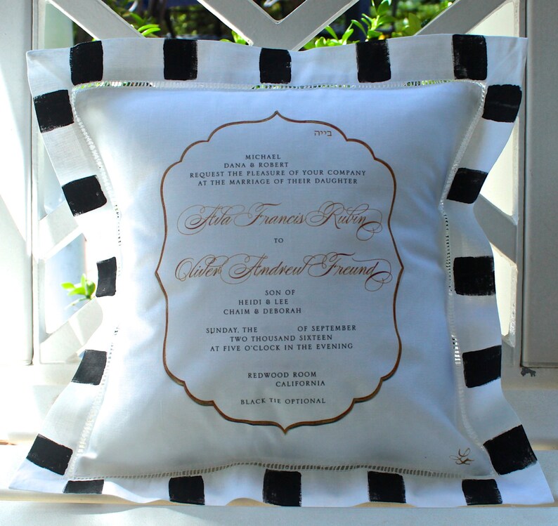 Personalized Wedding Invitation Pillow Etsy