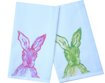 Spring Bunny Tea Towel