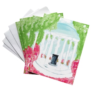 Cartes de correspondance Old Well vierges UNC, Cadeau de remise des diplômes, Remerciements, Tarheel