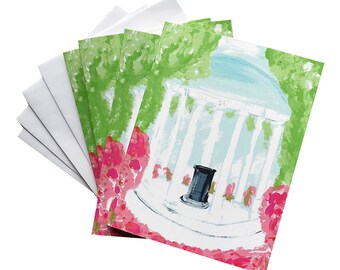Cartes de correspondance Old Well vierges UNC, Cadeau de remise des diplômes, Remerciements, Tarheel