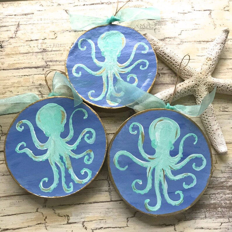 Lemondaisy Design Octopus Ornament - Thumbnail 2