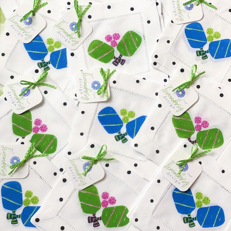 Lemondaisy Design Pickleball Cocktail Napkins - Thumbnail 2