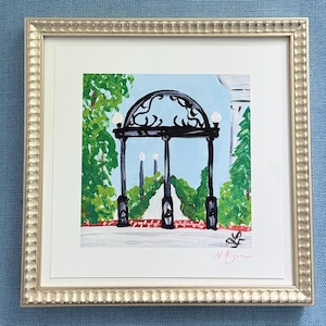UGA Georgia Arch Art Print 8x8