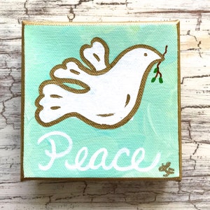 Peace Dove Original Mini Holiday Art Gift