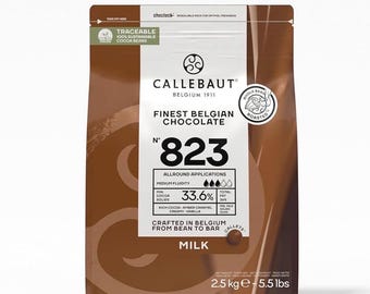 Callebaut Belgische melkchocolade bakcallets (chips) - 33,6% - 1 zakje, 5,5 pond