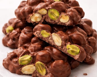 Milk Chocolate Nut Clusters | Pistachio, Almond & Hazelnut | Handmade Chocolate Treats
