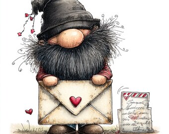 24 PNG Walentynkowa Koperta Clipart Fantasy Mix – Urocze, Kapryśne Walentynki PNG dla Dzieci i Miłośników