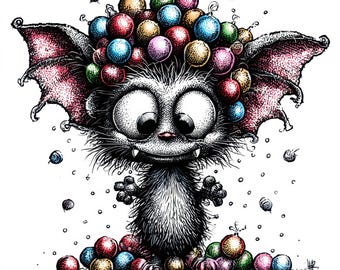 83 urocze świąteczne wampiry w formacie PNG – Las, świąteczne cliparty, pakiet ilustracji kawaii na święta – Pobieranie cyfrowe