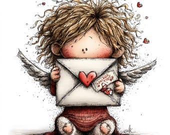 35 PNG Walentynkowa Koperta Clipart Kupidyn – Urocze, Fantastyczne Walentynki PNG dla Dzieci i Miłosne Wzory