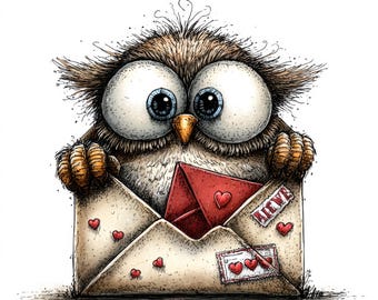 24 PNG Walentynkowe Koperty Clipart Słodkie i Przytulne Zwierzęta – Fantastyczny Pakiet Walentynkowy PNG