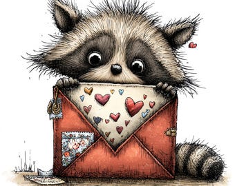 46 PNG Walentynkowa koperta Clipart Szop – Urocze walentynkowe litery PNG do kartek dla dzieci i projektów do pokoju dziecięcego