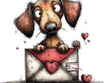 24 PNG Walentynkowe Koperty Clipart Zwierzęta Mix – Urocze Listy Walentynkowe PNG dla Dzieci i Kochanków Kartki