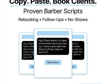 Barber Templates Pack | Barbershop Forms, Scripts & Policies | Digital Download
