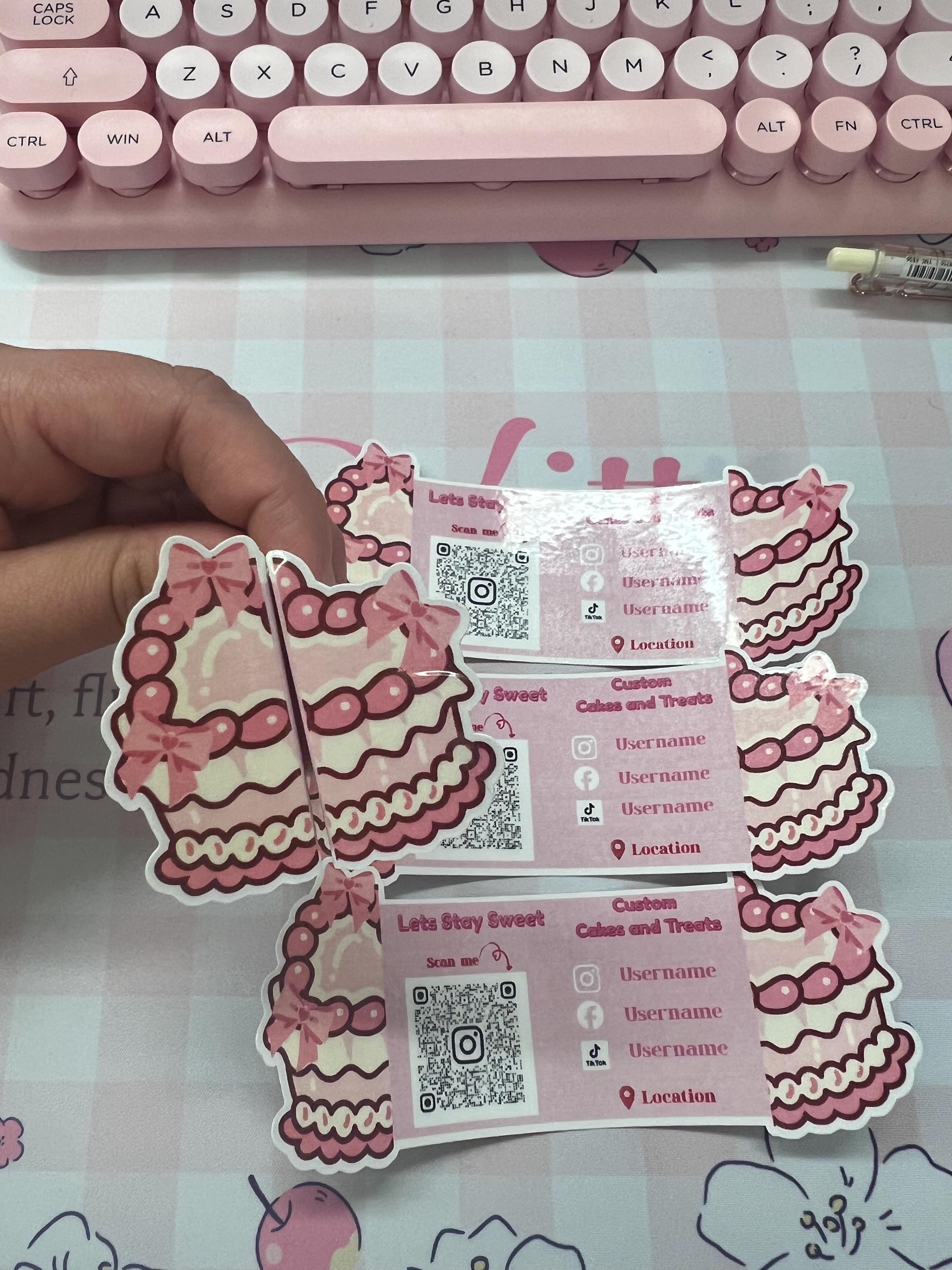 Webcake Card Digital Cake Business Card Template - Etsy