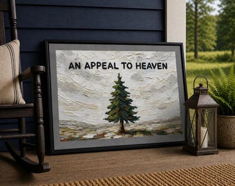 An Appeal to Heaven Flag Canvas Wall Art | Patriotic Americana Decor | Available Framed or Unframed