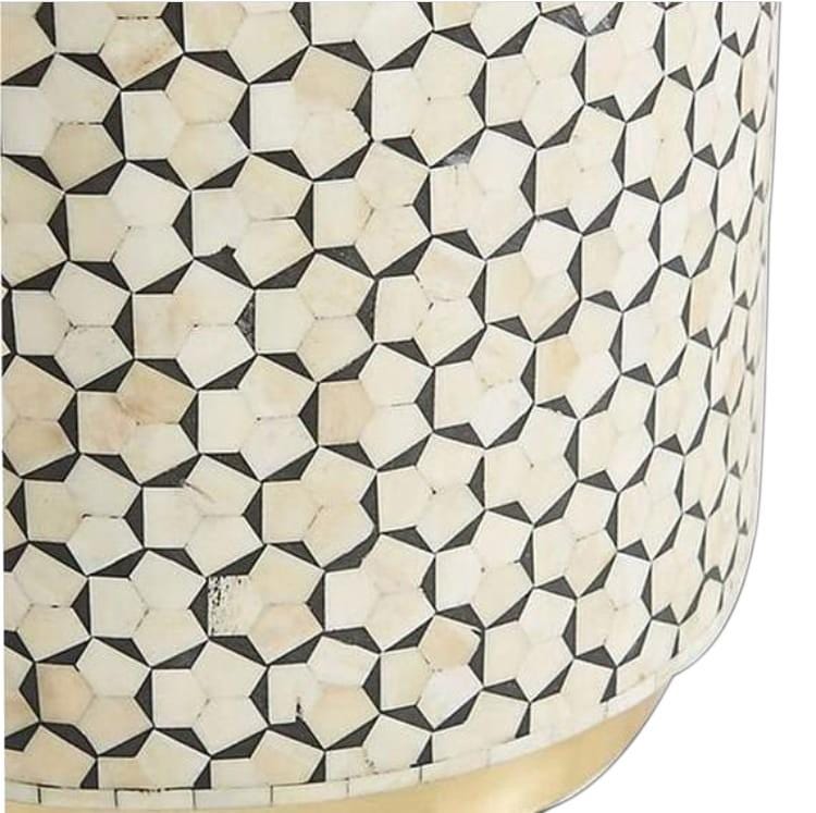 Bone Inlay Circular Table Handmade Bone Inlay Round Side Table, Boho Accent Furniture - Etsy