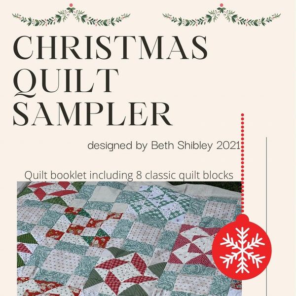 PDF pattern booklet - 8 classic quilt blocks included-instant download