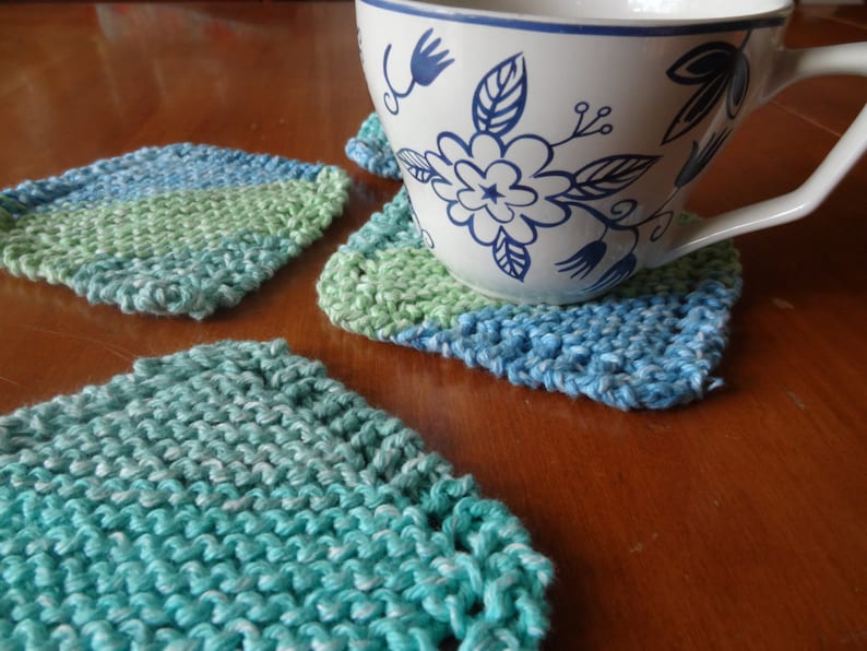 PDF File for Knit Coaster Pattern. Simple Knit Coaster Etsy