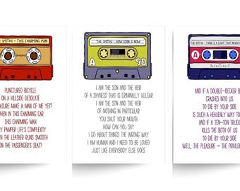 Set of 3 The Smiths Lyrics - Unframed Prints