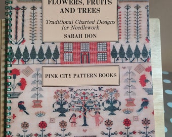 The Prairie Schooler American Primitive Patriotic Counted Cross Stitch Pattern Book 8 Charted Design Red White and Blue Needlework Rare OOP