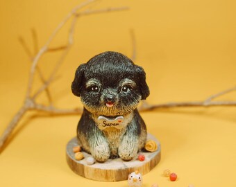 Gepersonaliseerde huisdiersculptuur – Minibeeldje van klei van jouw foto