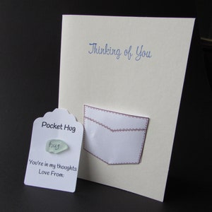 POCKET HUG CARD Véritable amitié en verre de plage Penser à vous Carte de note vierge Envoyer un câlin Envoyer un câlin Envoyer un câlin Câlin en verre de mer Câlin Vous êtes dans mes pensées