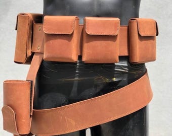 Jedi Fallen Leather Belt Boba Fett Inspired Cosplay Gear