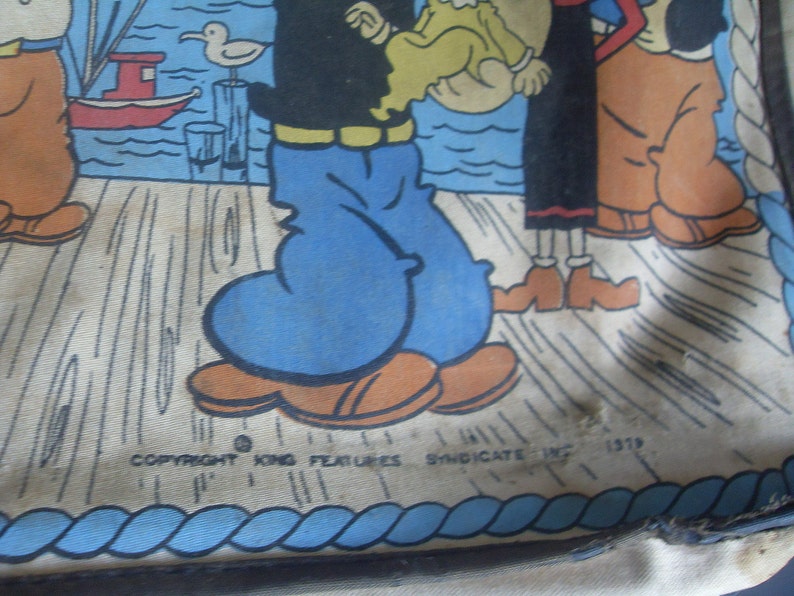 Vintage 1978 Popeye Nap Sack Backpack Child's School Bag Etsy